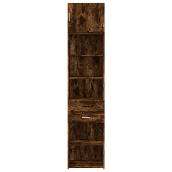 vidaXL skab 50x42,5x225 cm smalt konstrueret træ røget egetræsfarve