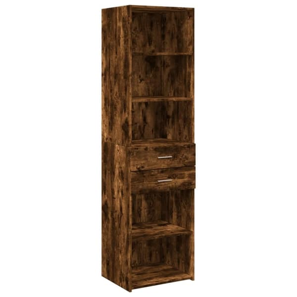 vidaXL skab 50x42,5x225 cm smalt konstrueret træ røget egetræsfarve