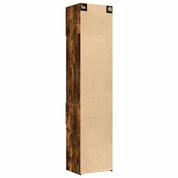 vidaXL skab 50x42,5x225 cm smalt konstrueret træ røget egetræsfarve