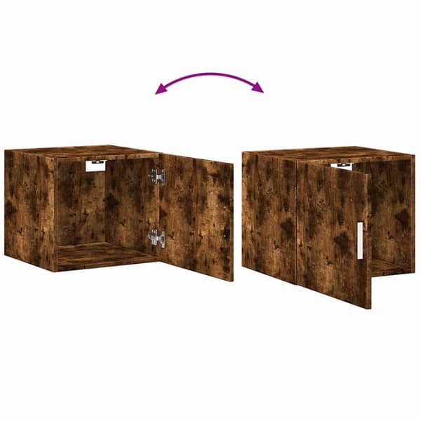 vidaXL skab 50x42,5x225 cm smalt konstrueret træ røget egetræsfarve