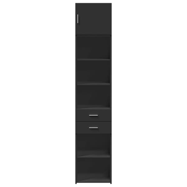 vidaXL skab 45x42,5x225 cm smalt konstrueret træ sort