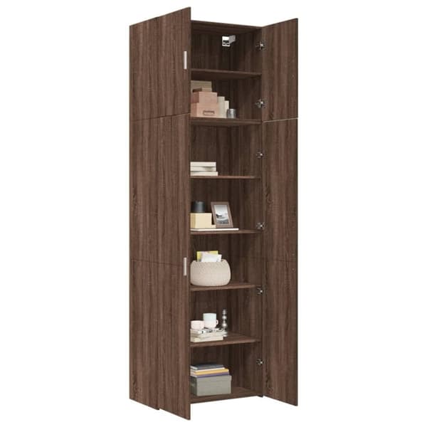 vidaXL skab 80x42,5x249 cm konstrueret træ brun egetræsfarve