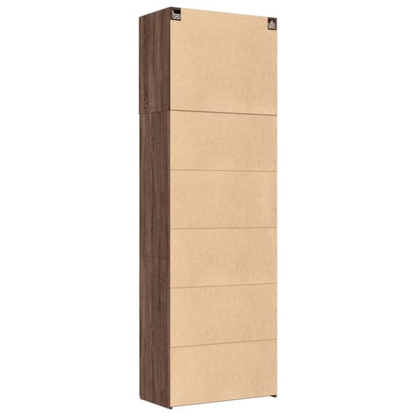 vidaXL skab 80x42,5x249 cm konstrueret træ brun egetræsfarve