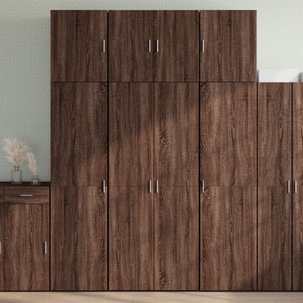vidaXL skab 80x42,5x249 cm konstrueret træ brun egetræsfarve