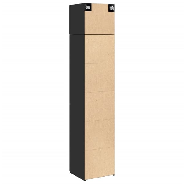 vidaXL skab 45x42,5x225 cm smalt konstrueret træ sort