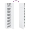 Miniatyrbillede 10 af 11: vidaXL skab 45x42,5x225 cm smalt konstrueret træ hvid