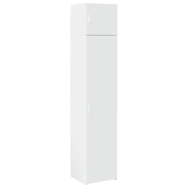 vidaXL skab 45x42,5x225 cm smalt konstrueret træ hvid