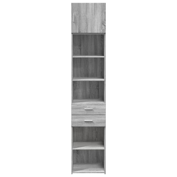 vidaXL skab 45x42,5x225 cm smalt konstrueret træ grå sonoma-eg