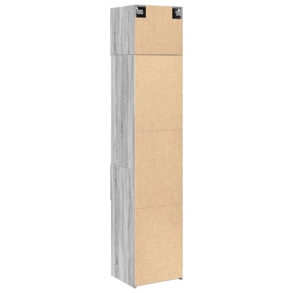 vidaXL skab 45x42,5x225 cm smalt konstrueret træ grå sonoma-eg