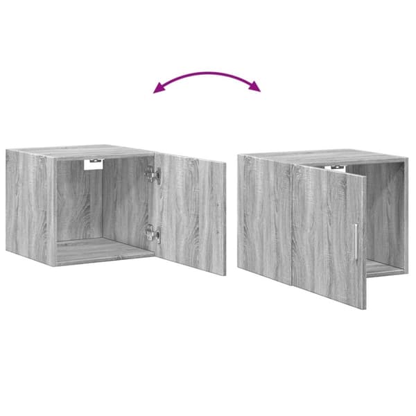 vidaXL skab 45x42,5x225 cm smalt konstrueret træ grå sonoma-eg