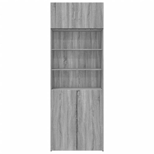 vidaXL skab 80x42,5x225 cm konstrueret træ grå sonoma-eg