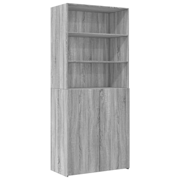 vidaXL skab 80x42,5x225 cm konstrueret træ grå sonoma-eg