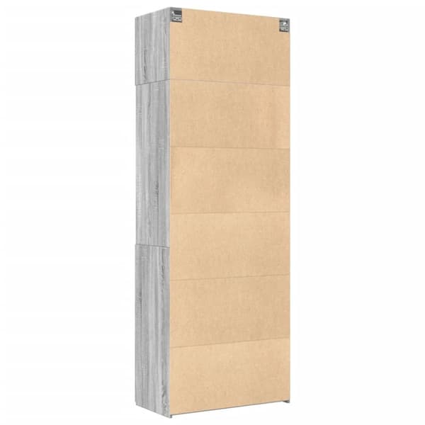vidaXL skab 80x42,5x225 cm konstrueret træ grå sonoma-eg