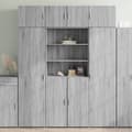 Miniatyrbillede 2 af 11: vidaXL skab 80x42,5x225 cm konstrueret træ grå sonoma-eg