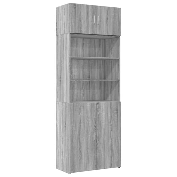 vidaXL skab 80x42,5x225 cm konstrueret træ grå sonoma-eg