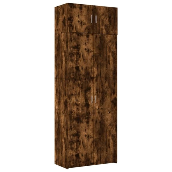 vidaXL skab 80x42,5x225 cm konstrueret træ røget egetræsfarve