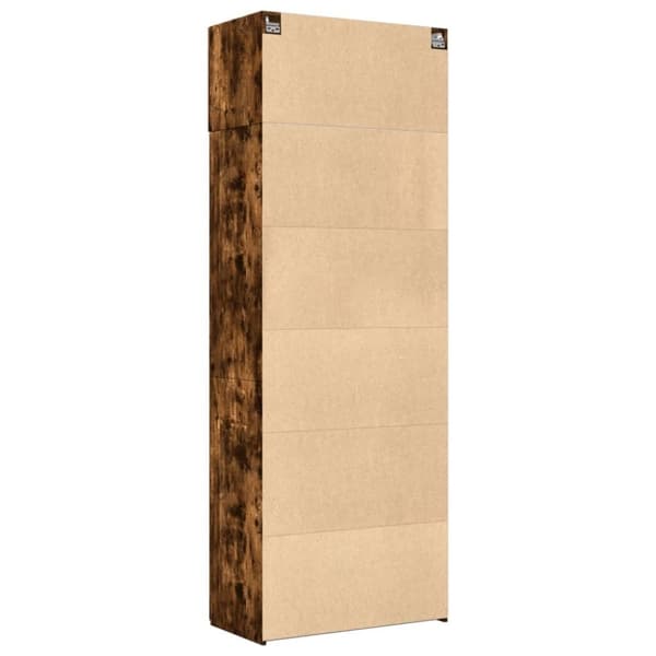 vidaXL skab 80x42,5x225 cm konstrueret træ røget egetræsfarve