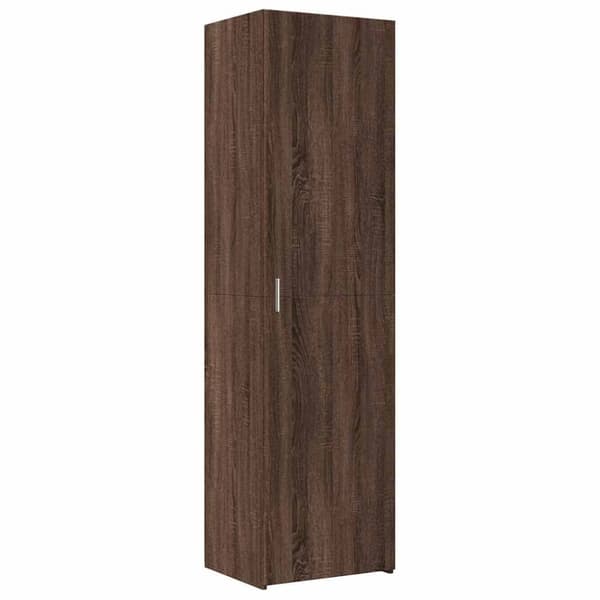 vidaXL skab 50x42,5x225 cm smalt konstrueret træ brun egetræsfarve