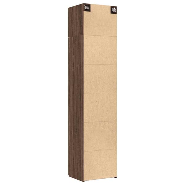 vidaXL skab 50x42,5x225 cm smalt konstrueret træ brun egetræsfarve