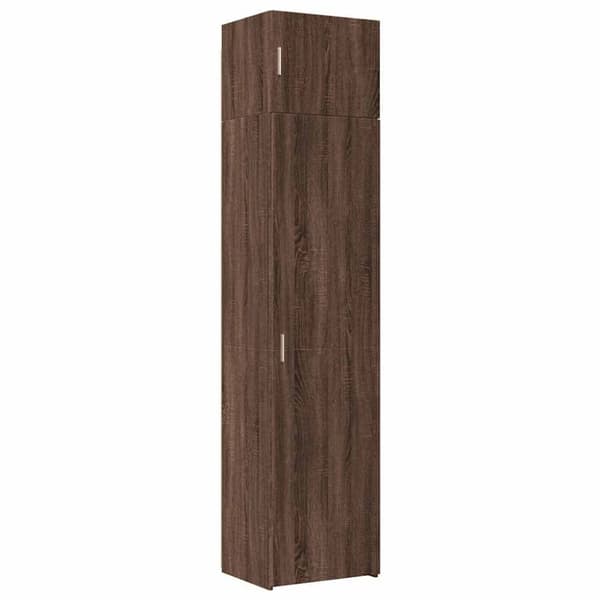 vidaXL skab 50x42,5x225 cm smalt konstrueret træ brun egetræsfarve