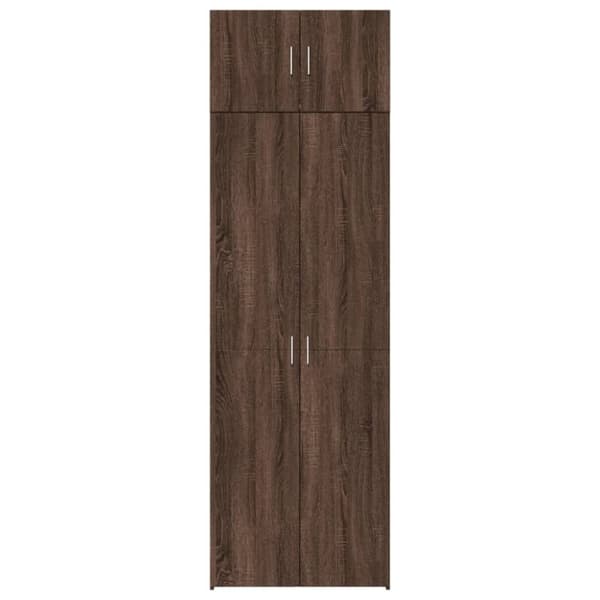 vidaXL skab 70x42,5x225 cm konstrueret træ brun egetræsfarve