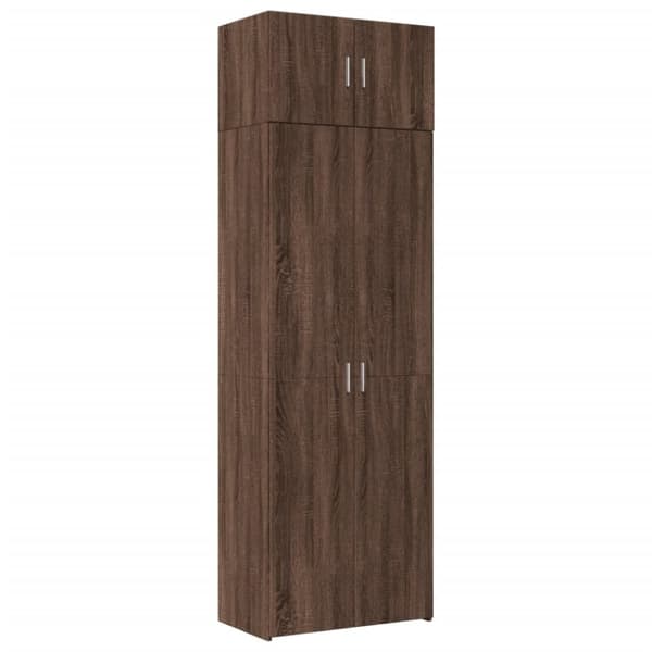 vidaXL skab 70x42,5x225 cm konstrueret træ brun egetræsfarve