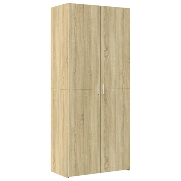vidaXL skab 80x42,5x249 cm konstrueret træ sonoma-eg