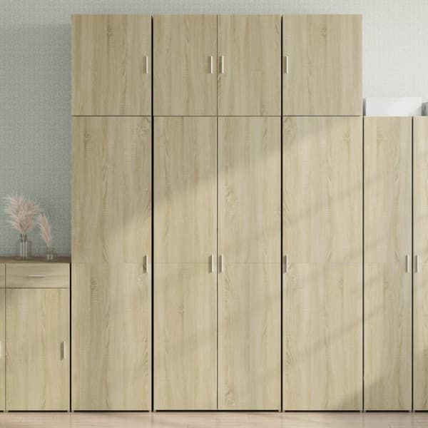 vidaXL skab 80x42,5x249 cm konstrueret træ sonoma-eg