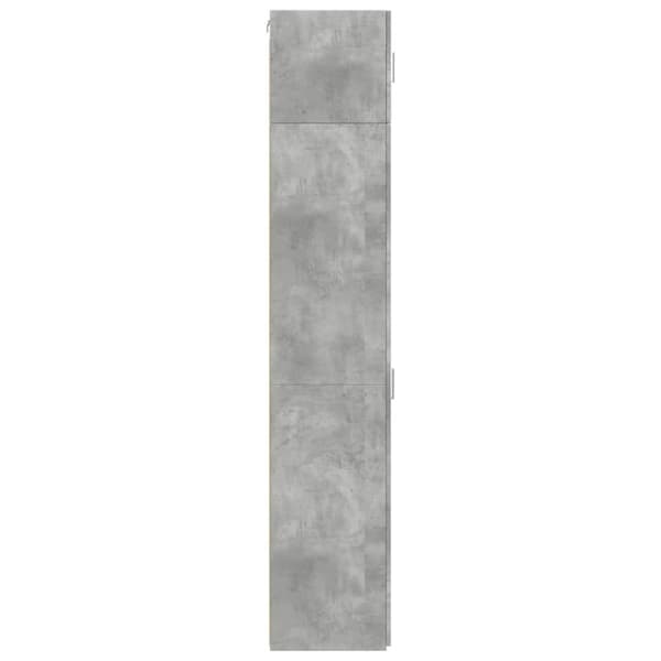 vidaXL Säilytyskaappi kapea betoninharmaa 45x42,5x225 cm tekninen puu
