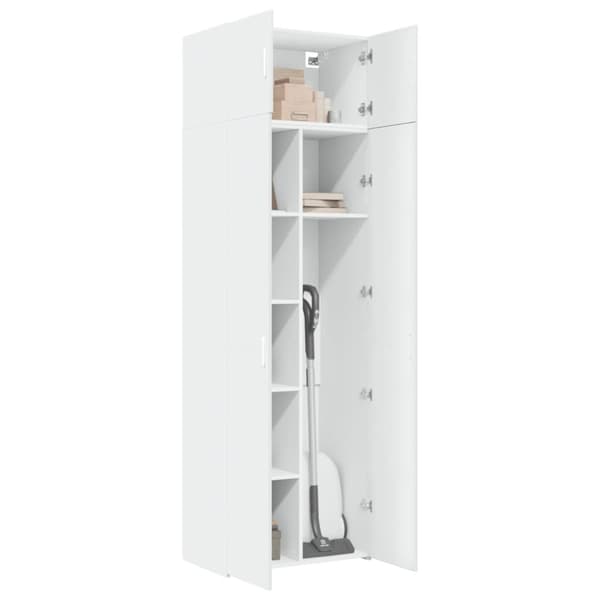vidaXL opbevaringsskab 70x42,5x225 cm konstrueret træ hvid