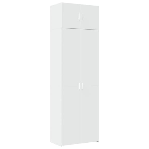 vidaXL opbevaringsskab 70x42,5x225 cm konstrueret træ hvid