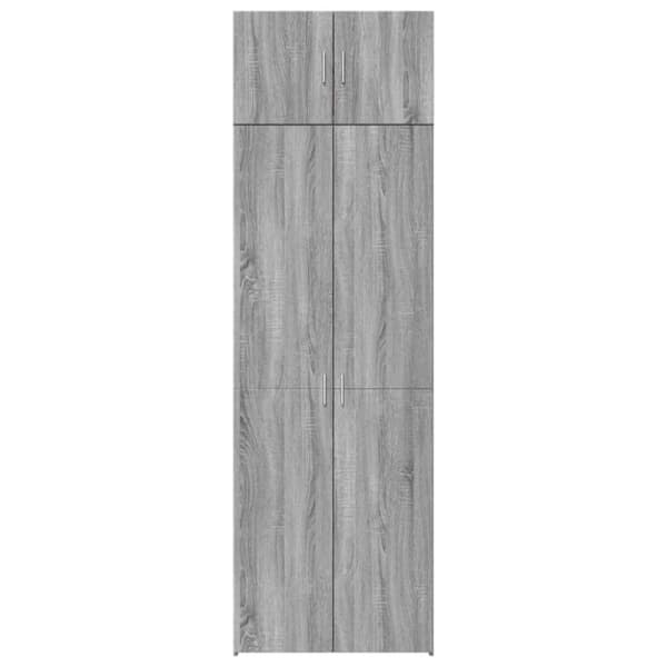 vidaXL skab 70x42,5x225 cm konstrueret træ grå sonoma-eg