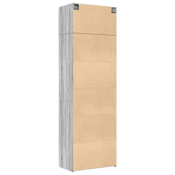 vidaXL skab 70x42,5x225 cm konstrueret træ grå sonoma-eg