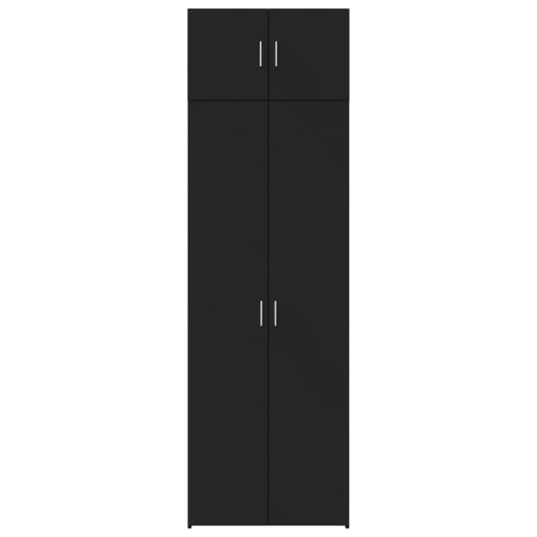 vidaXL opbevaringsskab 70x42,5x225 cm konstrueret træ sort