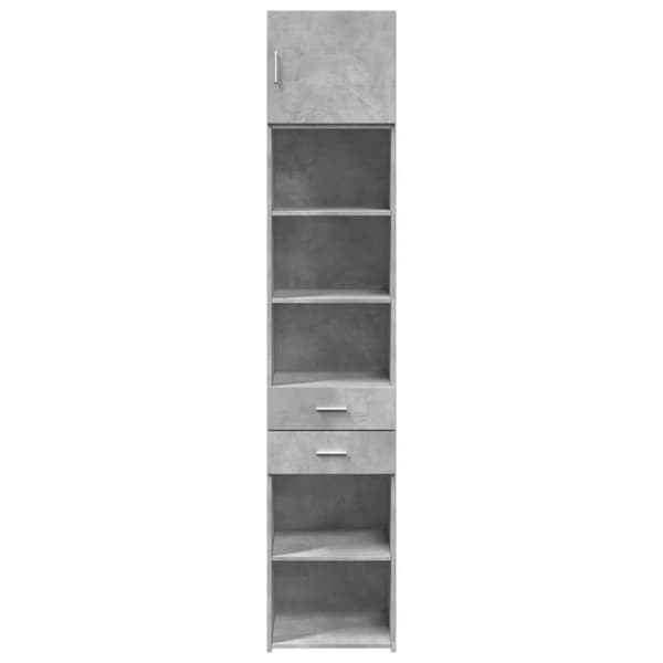 vidaXL Smalt oppbevaringsskap betonggrå 45x42,5x225 cm konstruert tre