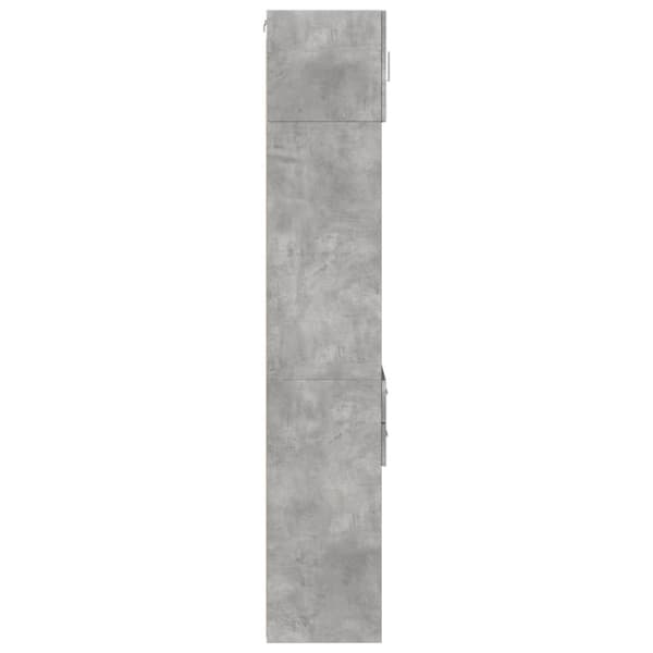 vidaXL Smalt oppbevaringsskap betonggrå 45x42,5x225 cm konstruert tre