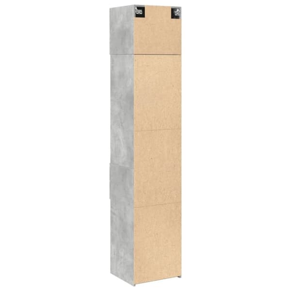 vidaXL Smalt oppbevaringsskap betonggrå 45x42,5x225 cm konstruert tre