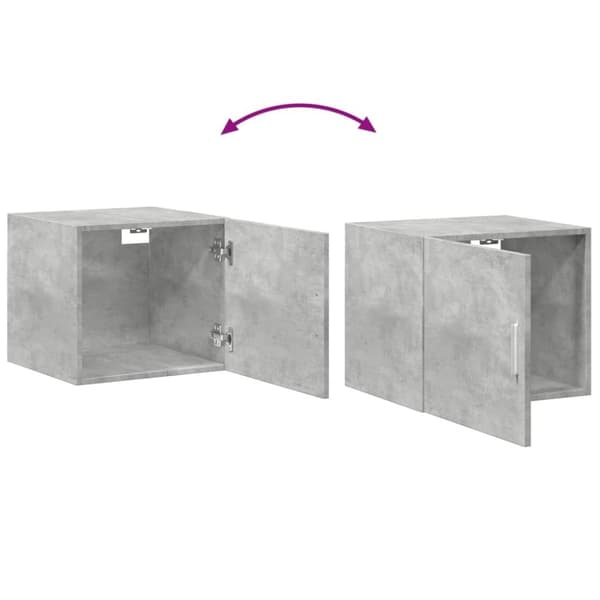 vidaXL Smalt oppbevaringsskap betonggrå 45x42,5x225 cm konstruert tre