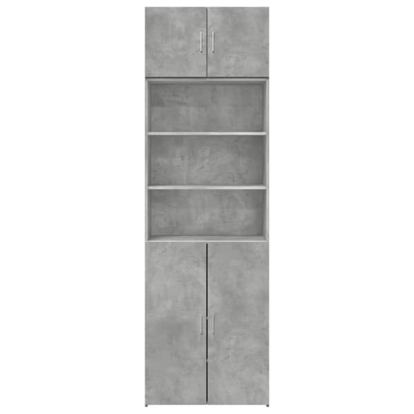 vidaXL Oppbevaringsskap betonggrå 70x42,5x225 cm konstruert tre