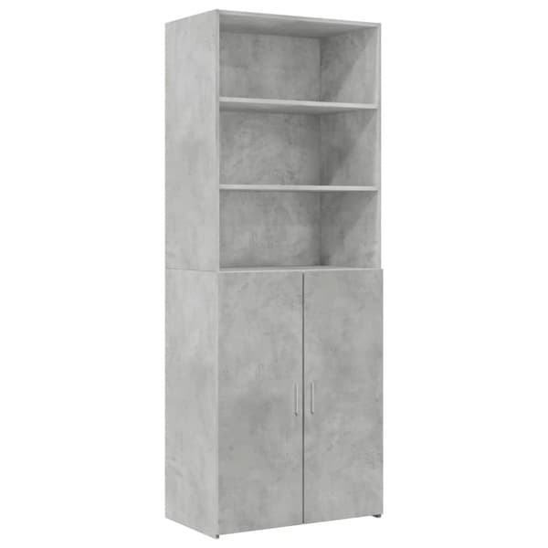 vidaXL Oppbevaringsskap betonggrå 70x42,5x225 cm konstruert tre