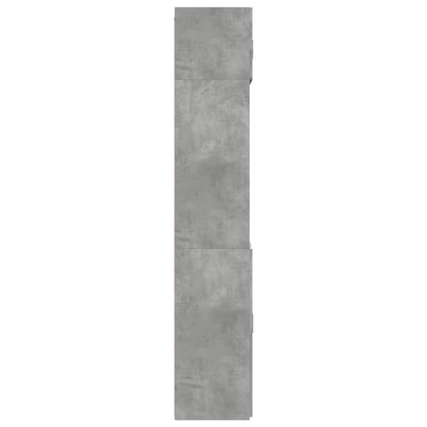vidaXL Oppbevaringsskap betonggrå 70x42,5x225 cm konstruert tre