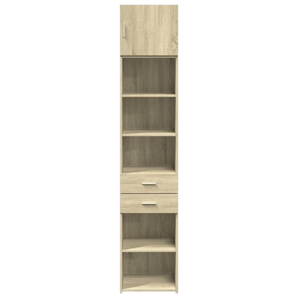 vidaXL Smalt oppbevaringsskap sonoma eik 45x42,5x225 cm konstruert tre