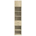 Miniatyrbilde 5 av 11: vidaXL Smalt oppbevaringsskap sonoma eik 45x42,5x225 cm konstruert tre
