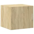 Miniatyrbilde 6 av 11: vidaXL Smalt oppbevaringsskap sonoma eik 45x42,5x225 cm konstruert tre