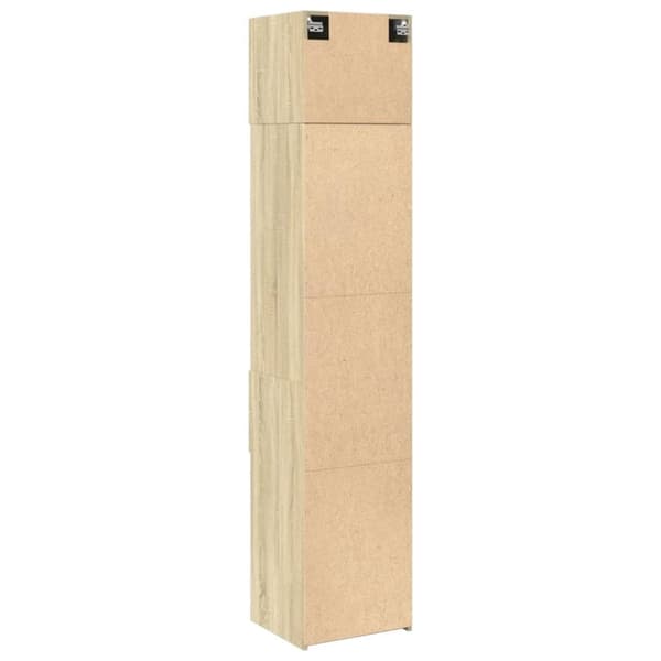 vidaXL Smalt oppbevaringsskap sonoma eik 45x42,5x225 cm konstruert tre