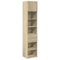 Miniatyrbilde 1 av 11: vidaXL Smalt oppbevaringsskap sonoma eik 45x42,5x225 cm konstruert tre