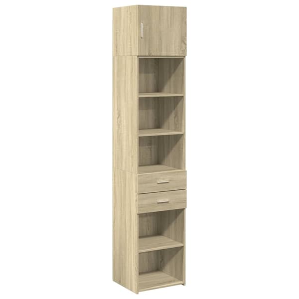 vidaXL Smalt oppbevaringsskap sonoma eik 45x42,5x225 cm konstruert tre