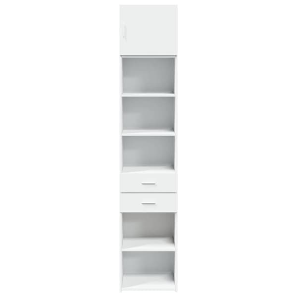 vidaXL Smalt oppbevaringsskap hvit 45x42,5x225 cm konstruert tre