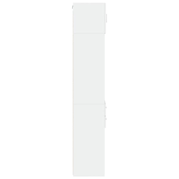 vidaXL Smalt oppbevaringsskap hvit 45x42,5x225 cm konstruert tre