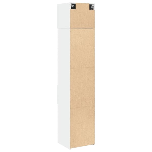 vidaXL Smalt oppbevaringsskap hvit 45x42,5x225 cm konstruert tre